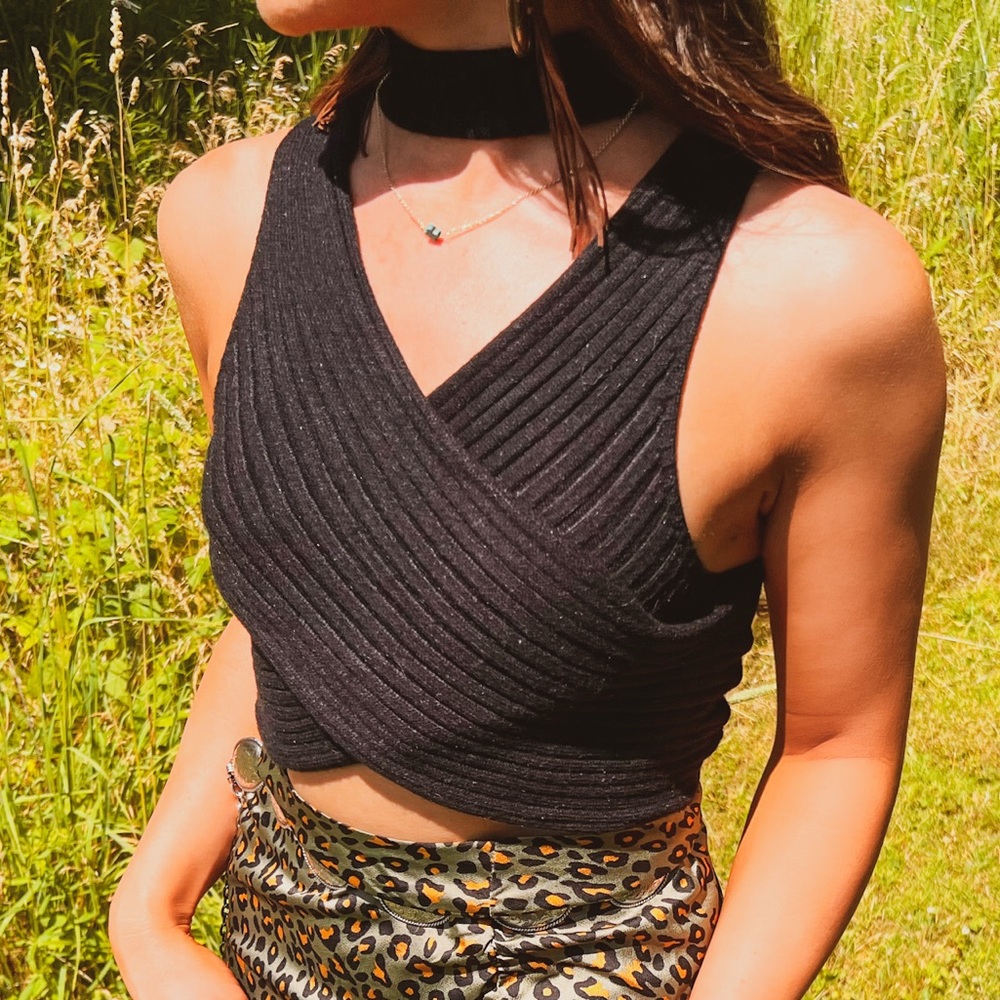 Sweater sleeveless reversible